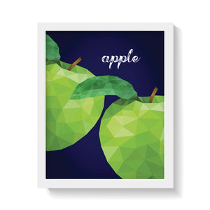 APPLES ON BLUE Print