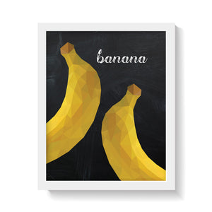 BANANAS ON BLACKBOARD Print