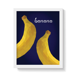 BANANAS ON BLUE Print