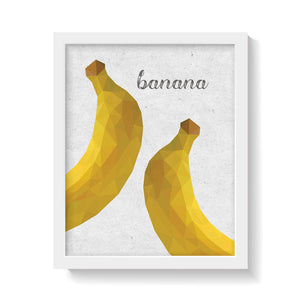 BANANAS ON WHITE Print