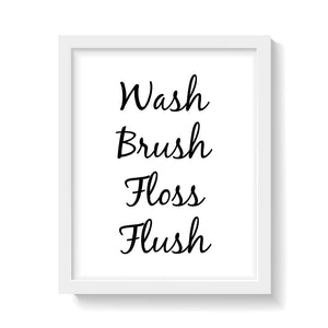 BATHROOM PRINT ON WHITE Print