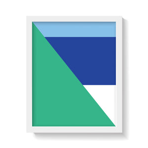 BLUE GREEN ABSTRACT Print