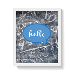 HELLO BUBBLE Print