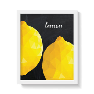 LEMONS ON BLACKBOARD Print