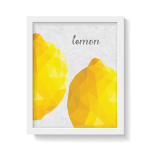 LEMONS ON WHITE Print