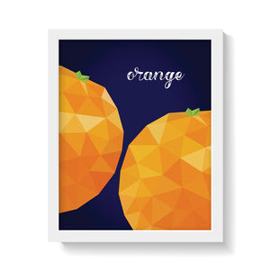 ORANGES ON BLUE Print