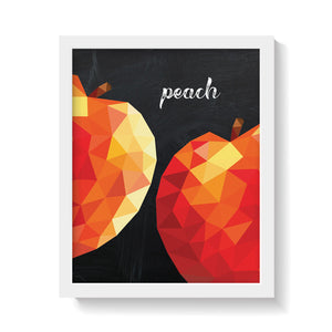 PEACHES ON BLACKBOARD Print