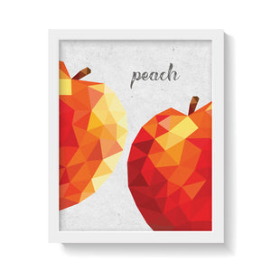 PEACHES ON WHITE Print