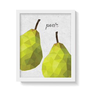 PEARS ON WHITE Print