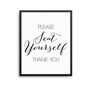 PLEASE SEAT YOURSELF Print