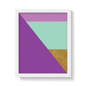 PURPLE GOLD ABSTRACT Print