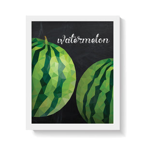WATERMELONS ON BLACKBOARD Print
