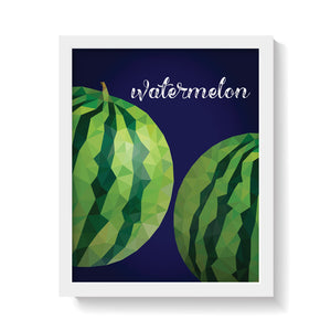 WATERMELONS ON BLUE Print